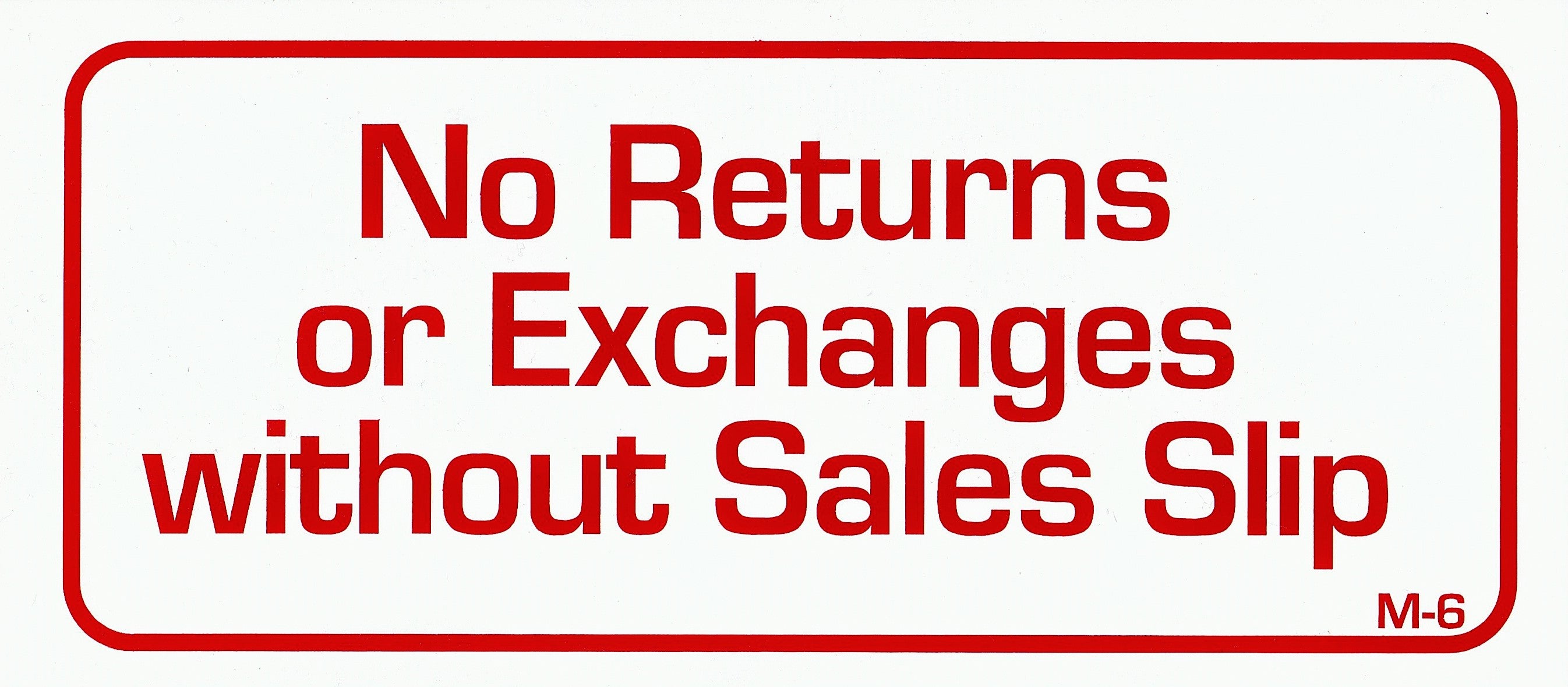 Not Returnable Sign Orange Pico Store Equipment CO. - All Display Fixtures for Retail ...