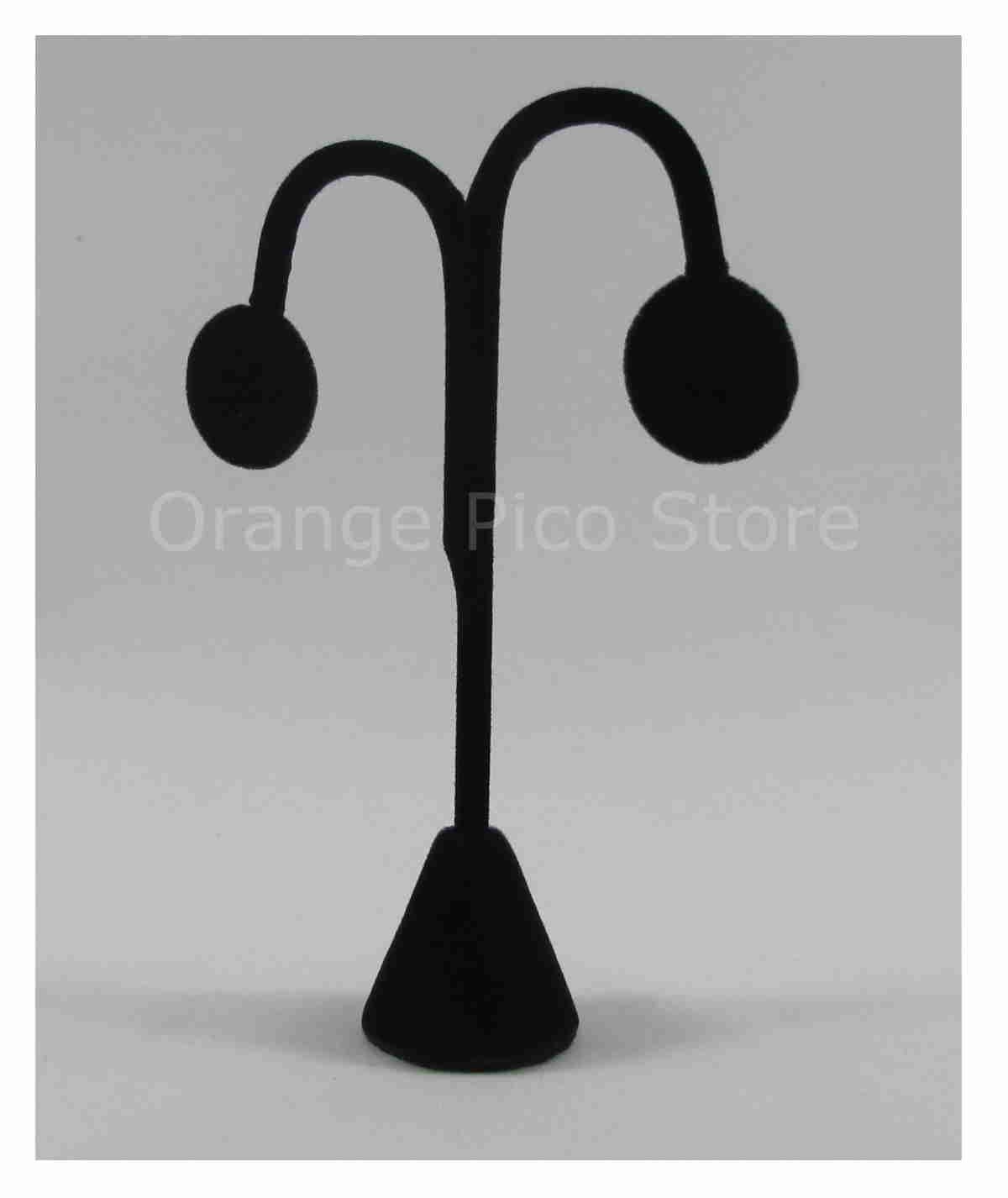 Black Velvet Lamp Style Earring Post