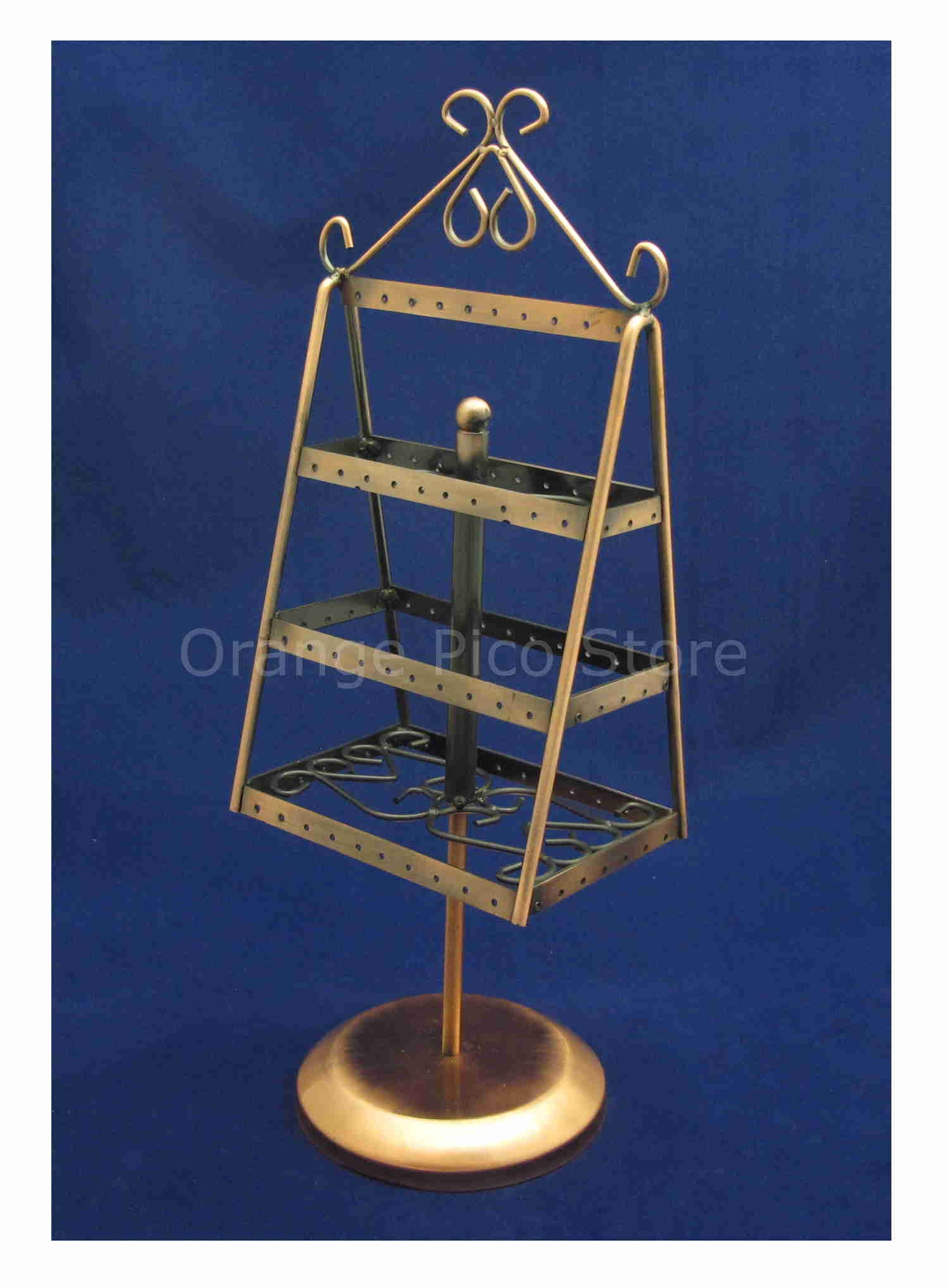 Copper Metal Rotating Jewelry Stand