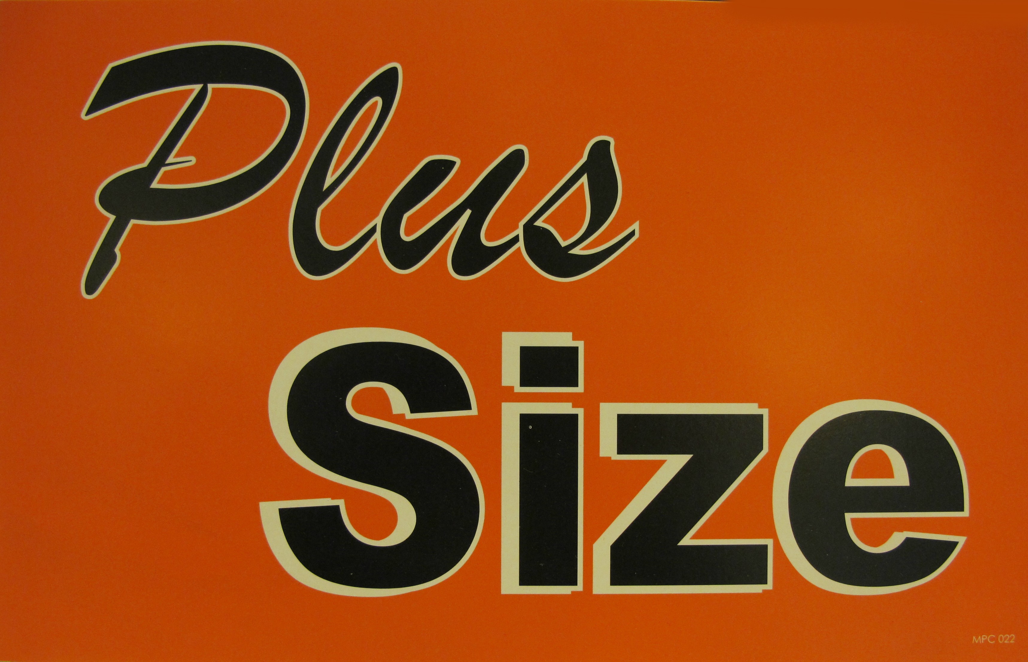 Plus Size Sign
