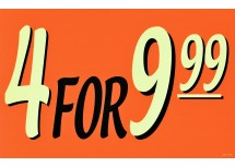 4 FOR 9.99 Deal Sign