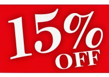 Pricing Sign: 15% OFF