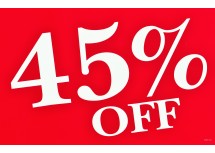 Pricing Sign: 45% OFF