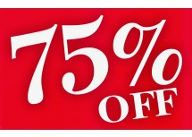 Pricing Sign: 75% OFF