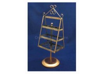 Copper Metal Rotating Jewelry Stand