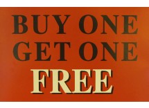 Buy One Get One Free Sign