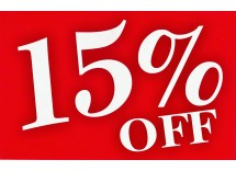 Pricing Sign: 15% OFF