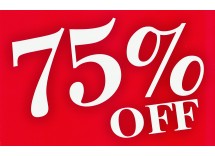Pricing Sign: 75% OFF