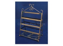 Copper Metal Pyramid Jewelry Stand
