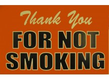 Thank You for Not Smoking Sign